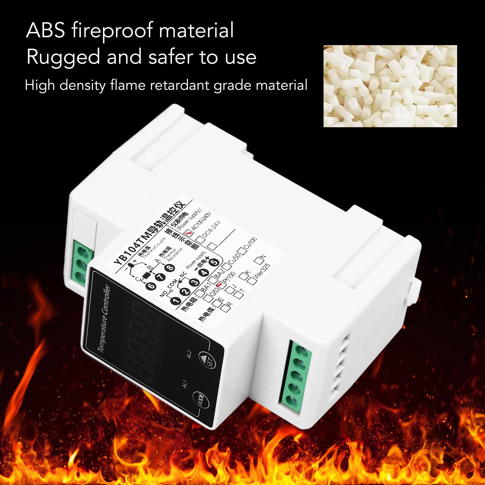 Digital Temperature Controller, Upper Lower Limit Alarm AC100?240V High Accuracy Digital Thermostat Regulator for Reptile Incubator