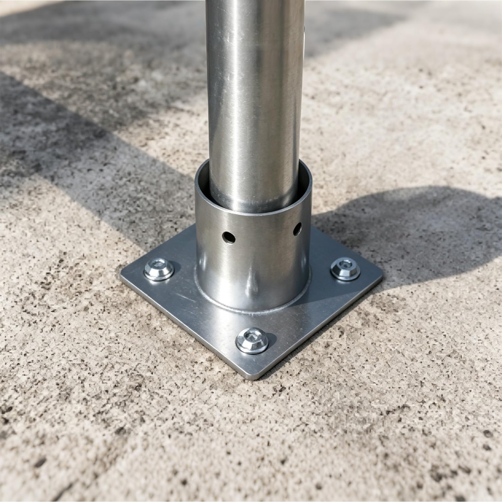 LZMZMQ Soporte para Poste Base para Poste de Madera Base Redonda para Columna De Exterior (Alturas De 50 80 100 120 Cm), Base para Poste, Adaptador De Montaje sobre Pilar | 70x80mm/2.8x3.1in