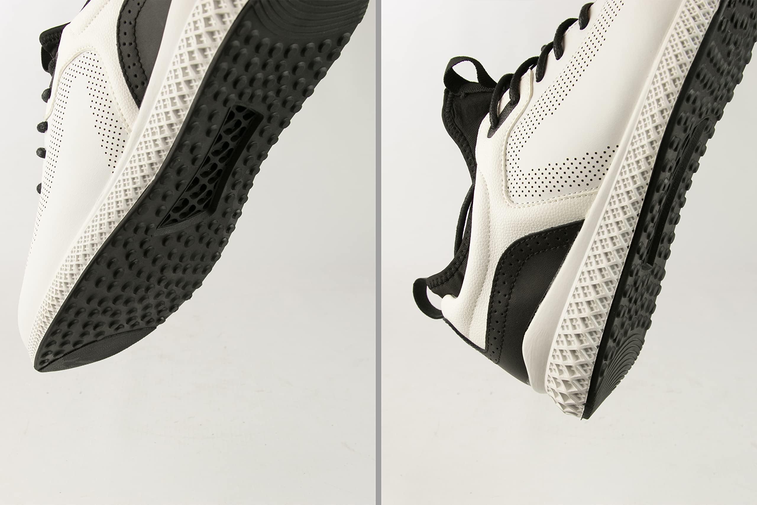 Zerimar Zapatos de Golf Hombre Piel Cuero Blanco Negro Talla 42