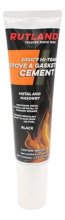 Rutland Stove Gasket Cement, 2.3-Ounce Tube, Black