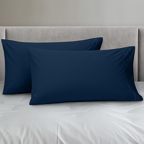 Vista 17 de Elegant Comfort Juego de fundas de almohada de 2 piezas de calidad hotelera, lujosas y suaves fundas de almohada de calidad egipcia de 1500 hilos