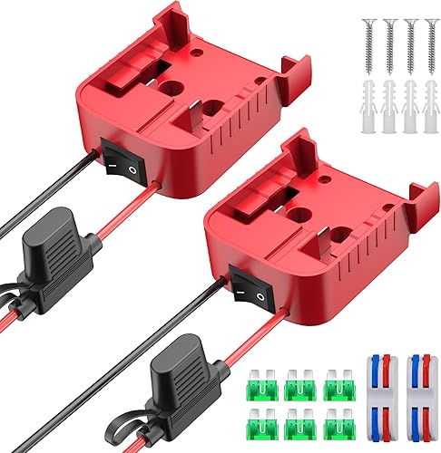 Miniatura 9 de Paquete de 1 adaptador de ruedas eléctricas para Milwaukee M18 Adaptador de batería Power Wheels Kit de convertidor de batería con fusible,