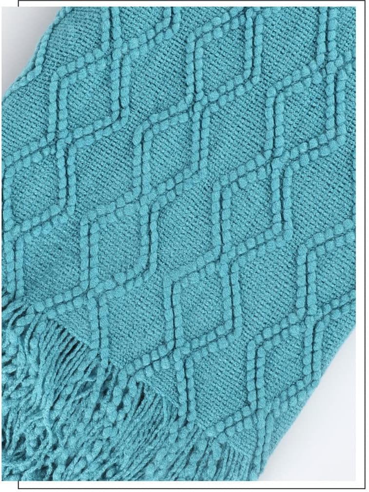 GDDZA ソファブランケット ニットブランケット オフィス仮眠 エアコンブランケット 幾何ジャカードタオル ウールブランケット (