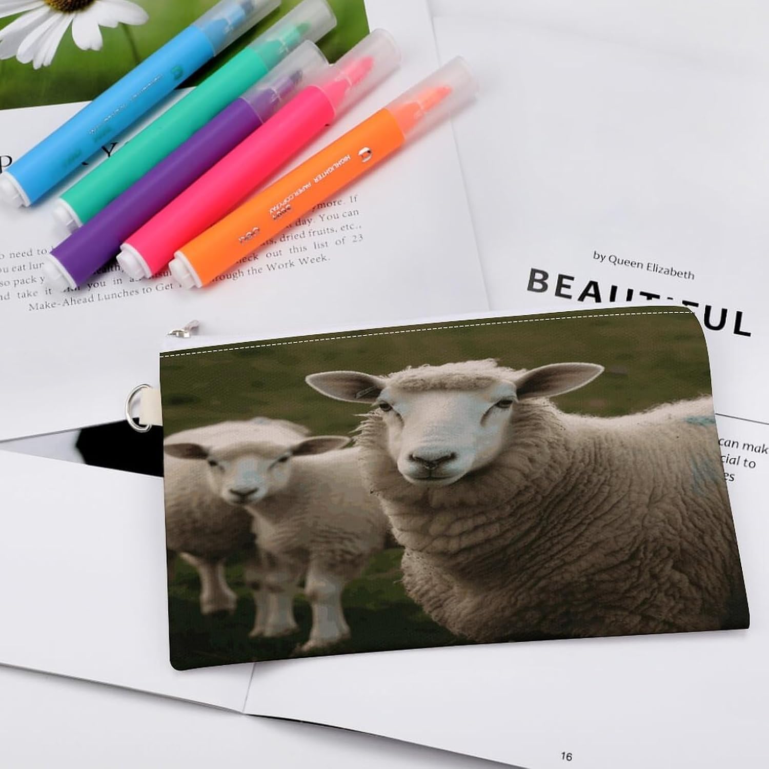 Sheep Animal Coin Purse Mini Coin Pocket Pouch Change Holder for Men Women Portable Change Wallet