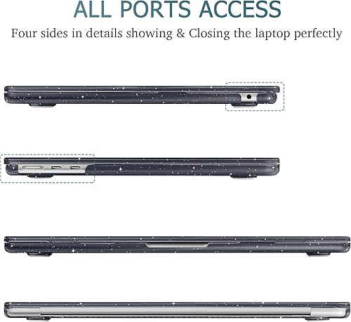 Miniatura 4 de May Chen Compatible con MacBook Air de 15.3 pulgadas modelo A2941, carcasa rígida de plástico con cubierta de teclado para MacBook Air 15 M2 Chip
