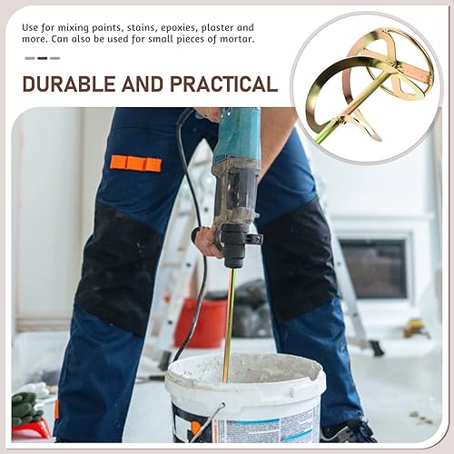 Miniatura 4 de DOITOOL Herramientas de hormigón, accesorio mezclador de taladro eléctrico, mezclador de barro de pintura de metal, pintura resistente, mezclador de