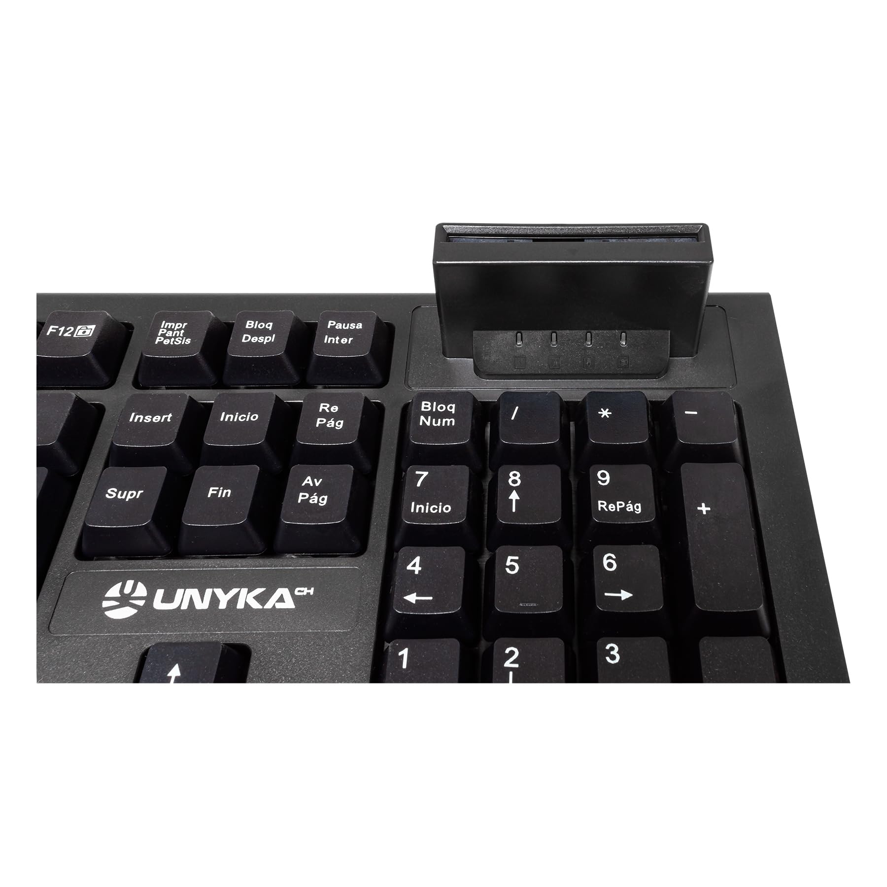 Unykach KB918 SmartCard DNIe ES – Teclado con Lector de Tarjetas Inteligentes Español | Ideal para Uso Profesional y Seguridad Digital | QWERTY | USB Plug & Play