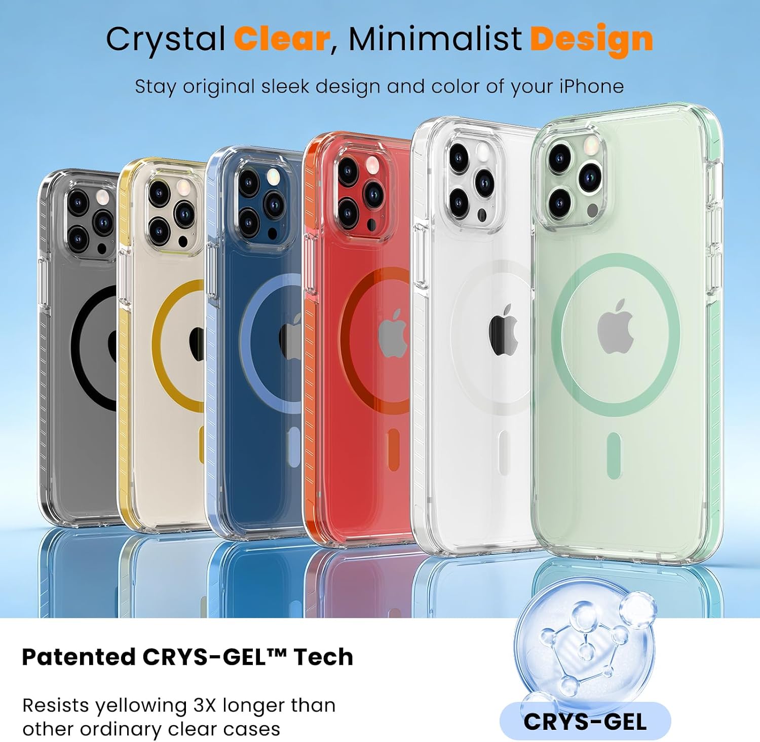 DEERLAMN Magnetic Clear Case for iPhone 12/iPhone 12 Pro 6.1-Inch, [Compatible with Magsafe][Anti-Yellowing] Transparent Slim Shockproof Protective Phone Cover, Pink