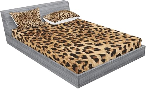 Miniatura 413 de Ambesonne - Juego de sábanas bajeras y fundas de almohada, diseño clásico botánico, plantas de jardín vintage, juego de 3 piezas con estampado