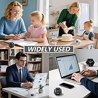 Vista 8 de Flip Timer with Small Screen - 3 Alert Modes (Sound, Vibration, Silent) - Versatile for Classroom, Cooking, Baking & Study Sessions (White)