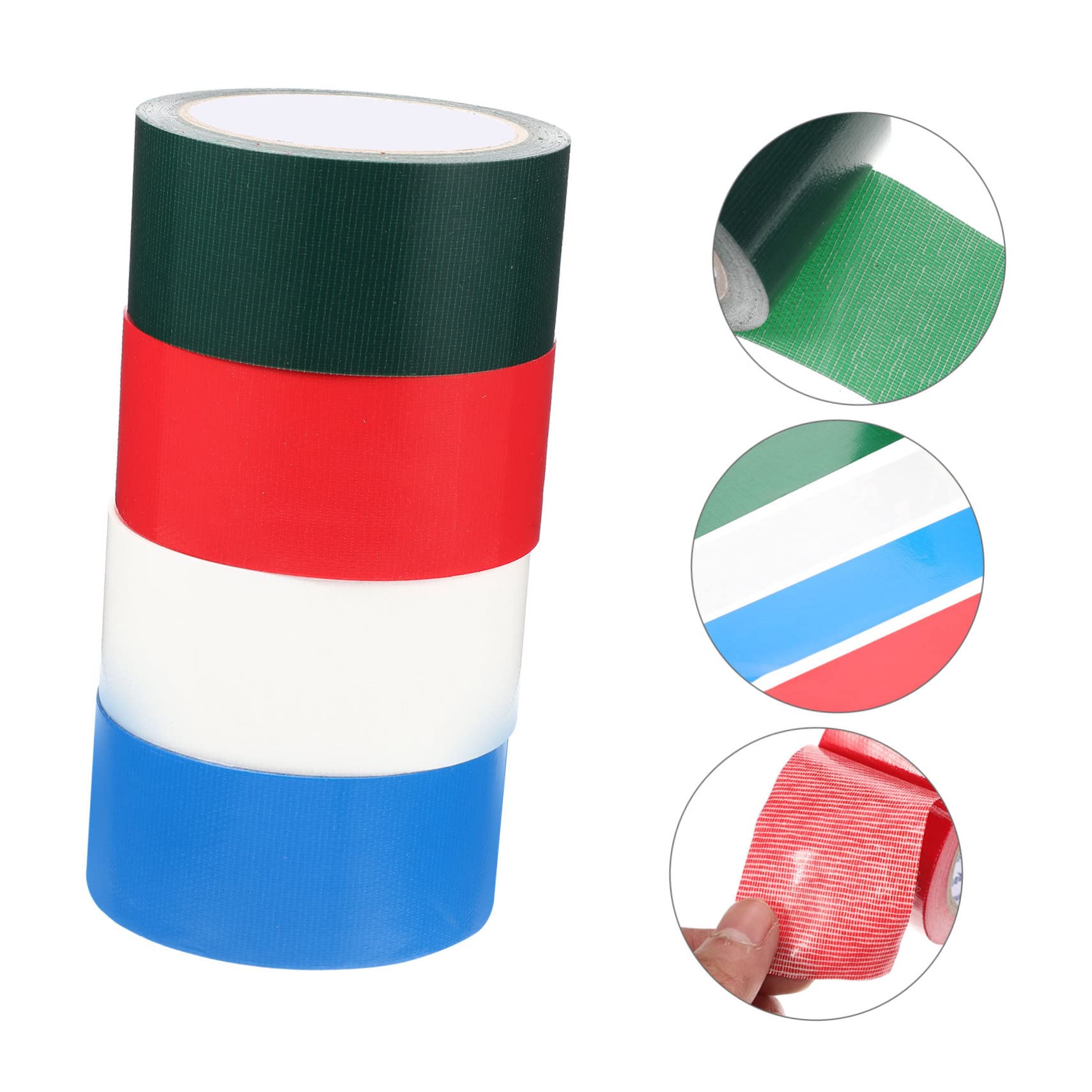 PLAFOPE 4 Rollen Starkes Duct Tape Wasserdichtes Gewebeband Extra Stark Selbstklebend für Teppichreparatur Abdichtung und Hausgebrauch Reißfest und Einfach Abreißbar