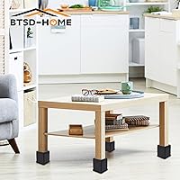 Vista 6 de BTSD-home Elevadores de cama de 4 u 8 pulgadas, elevadores de muebles apilables resistentes para sofá, escritorio o mesa, extensores de patas