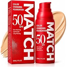 Color Changing Foundation, 1 Fl Oz Instantly Adapts to Your Skin Tone