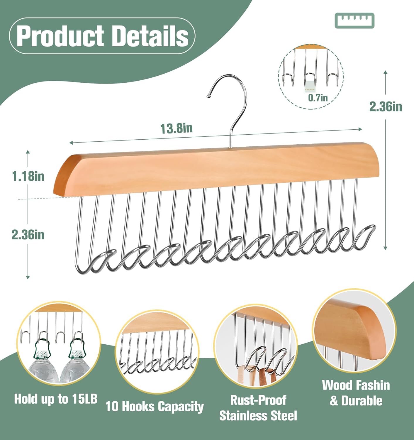 4 Pack Bra Hanger Belt Hanger for Closet with 40 Metal Hooks and 4 Pack Bird Netting for Garden Plant Netting with Drawstring 3.3Ft x 4.92Ft