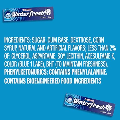 Miniatura 7 de Winterfresh Wrigley's - Goma de mascar a granel, 5 palitos por paquete (paquete de 40)