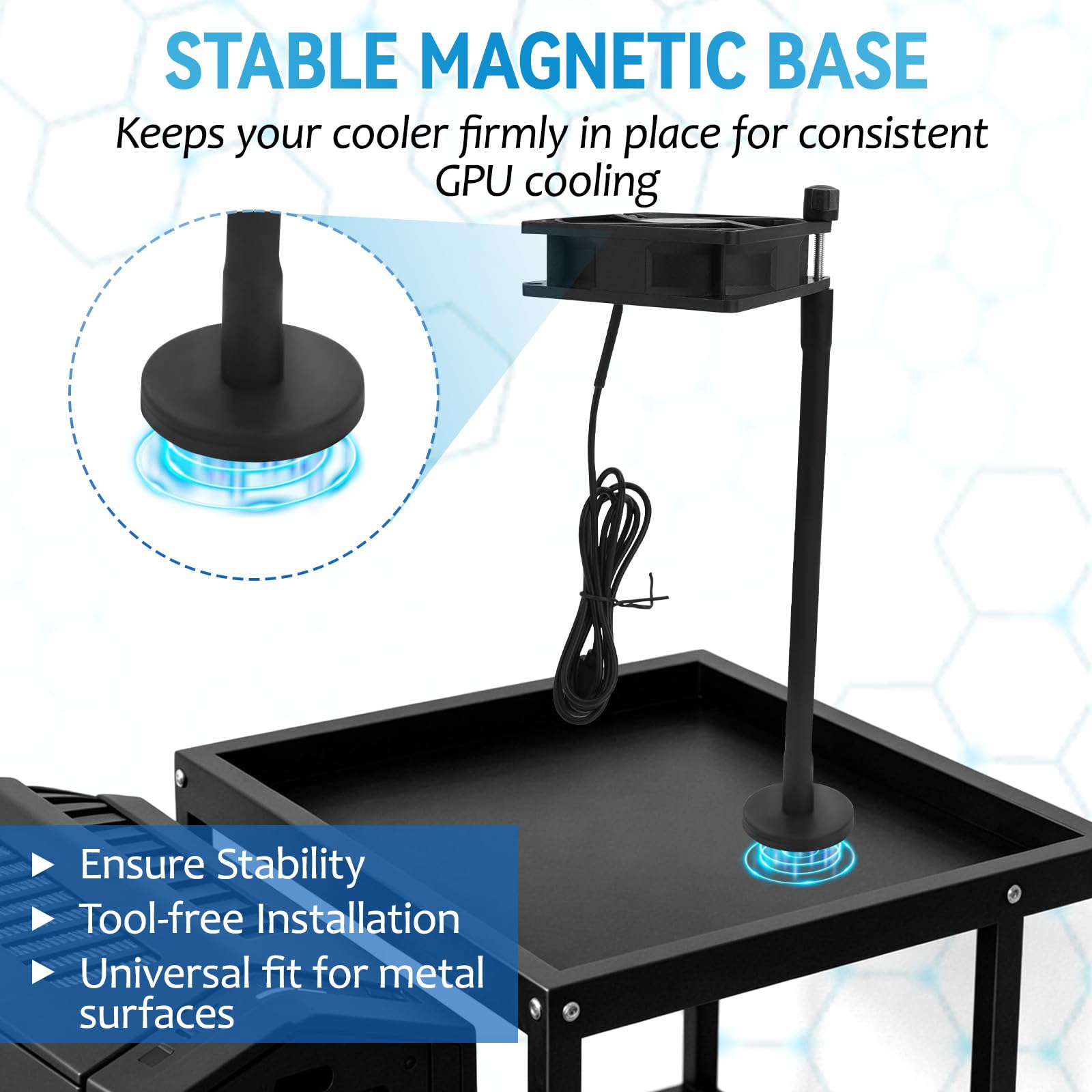Ventilador de refrigeración USB de 80 mm para carcasa de computadora, CPU, tarjeta gráfica