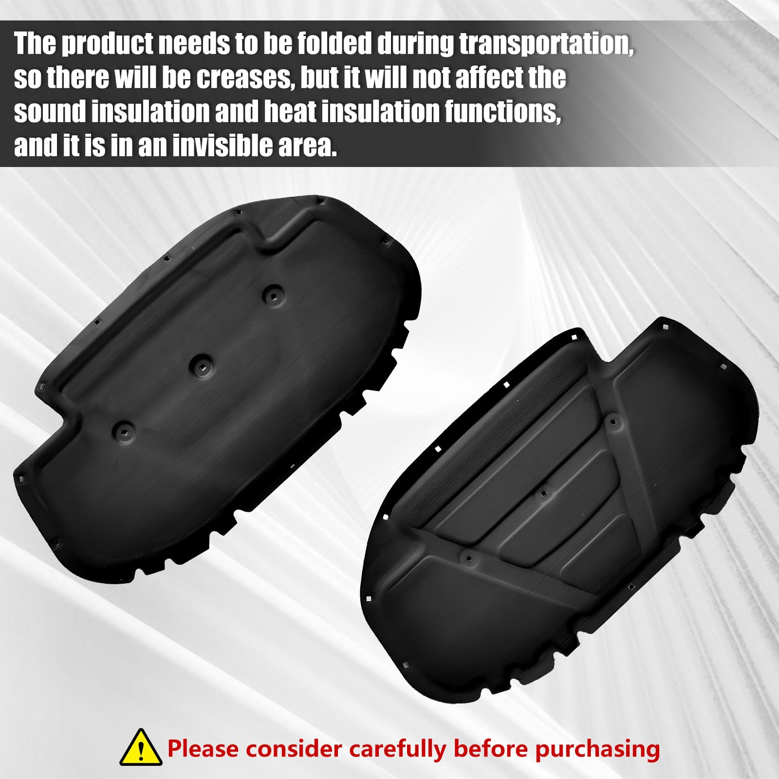 Schalldämmendes Mattenpolster golf 7 für die vordere Motorhaube, Schallschutzmatte, Schaumstoff, Motorhaubendämmung Dämmmatte mit Clips für 14-20 VW GOLF7 Limousine/Variant 12-17