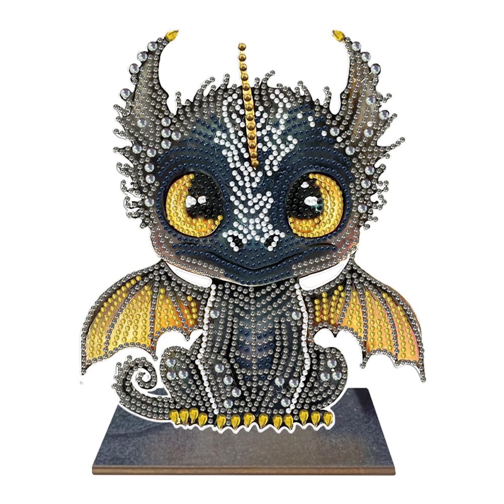 Fiorky Wooden Desktop Diamond Painting Ornament Winter Owl Table Top Diamond Painting Decor Baby Giraffe Diamond Painting Table Decor Diamond Painting Desktop Decor for Home Office Decor