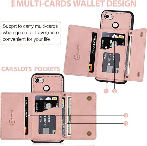 Miniatura 5 de Asuwish Funda de teléfono para Google Pixel 3 XL con protector de pantalla de vidrio templado y soporte de tarjeta de crédito de piel sintética,