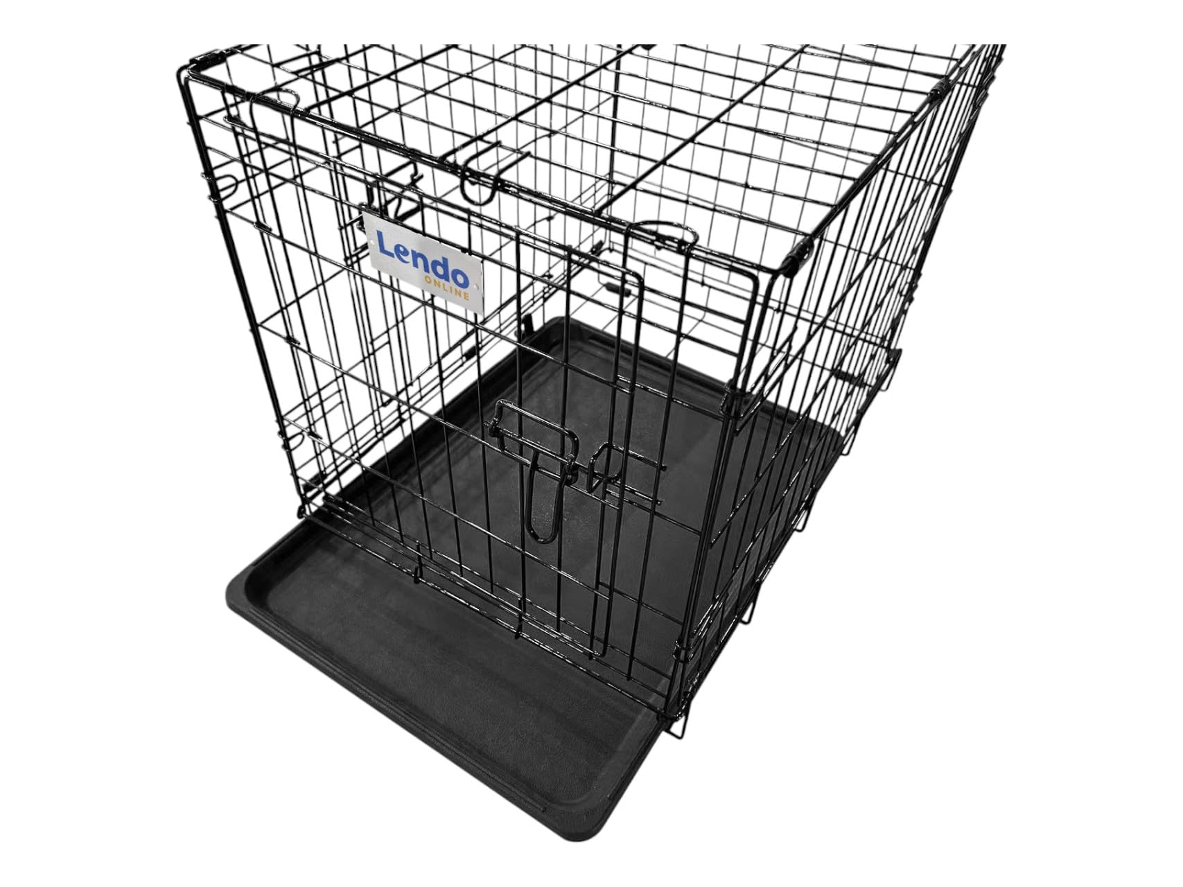 Cage pour chien avec bac inférieur pliable avec poignée - 2 portes et 2 serrures - Niche pour chien - Cage pour chien - Bac à litière pour chat - Acier extra robuste ! - Différentes