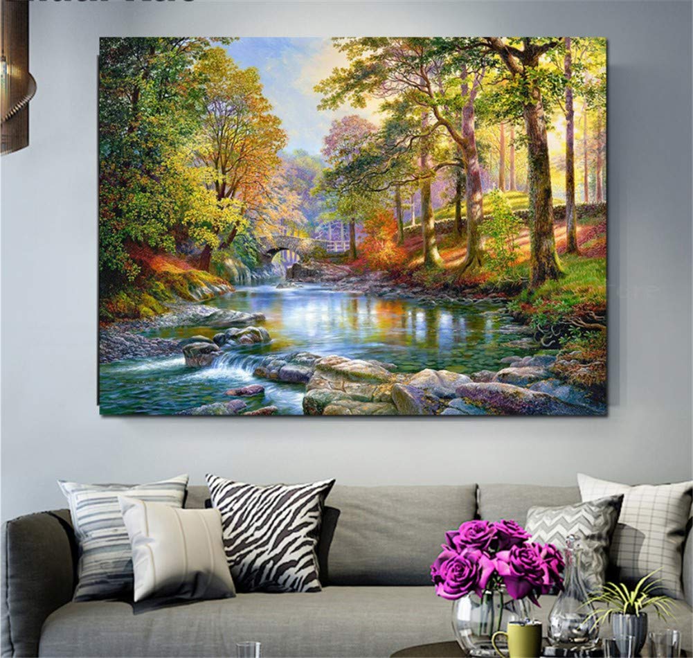 5D DIY Diamante Art Pintura kit Completo, Diamond Painting Adultos Niños Rhinestone Bordado de Punto de Cruz Artes Pintura Painting, Cuadros Decor para Cuarto, Sala de Estar - (Luna) 60x90cm