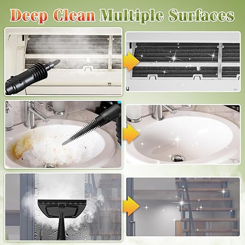 Miniatura 7 de Limpiador de vapor de limpieza profunda, calentamiento rápido, limpieza eficiente, vaporizador de mano multiusos para limpieza, limpiador de vapor