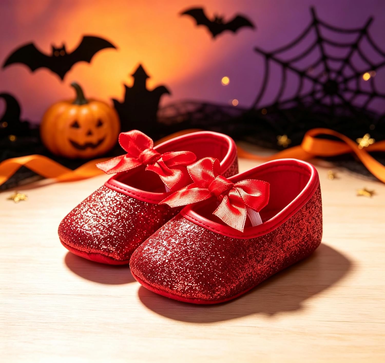 RVROVIC Baby Girl Moccasins Princess Sparkly Mary Jane Dresses Shoes Premium Lightweight Soft Sole Crib Shoes Toddler Shoes