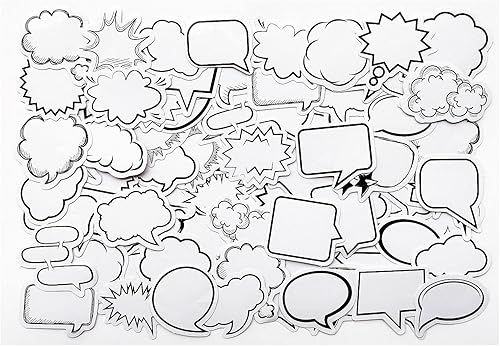 Miniatura 1 de Dialog Box Pegatinas de papel para diario, planificador, álbum de recortes, cuaderno, cuaderno bala, 90 unidades