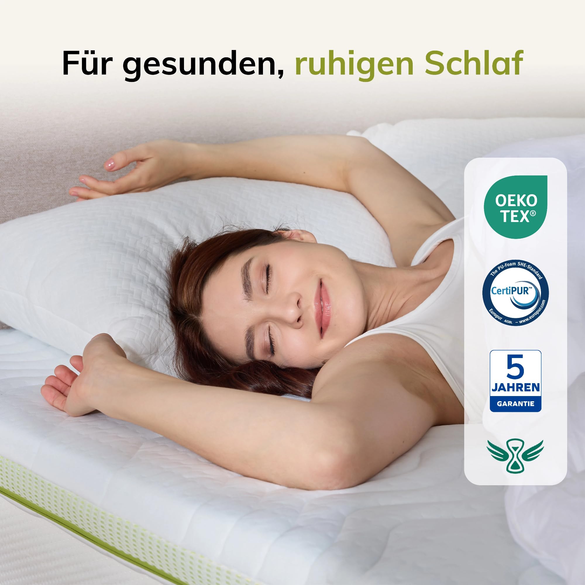 EGOHOME Gel Topper 140x200cm, Matratzentopper 7 cm aus Gel-Memory-Schaum