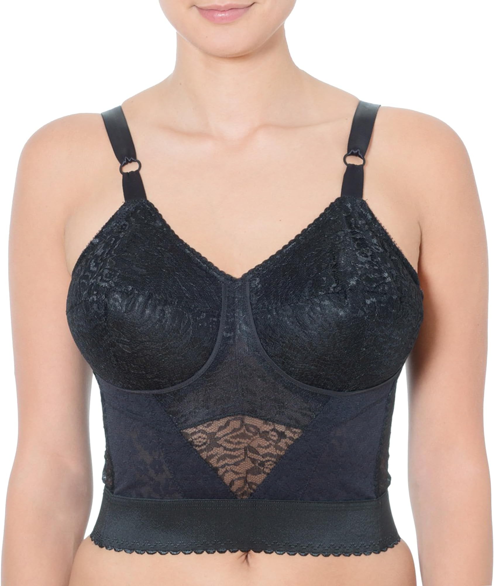 2202 Longline Wireless Bra | Extra-Firm Shapewear Support | Made in USA | Expandable Cups & Posture Back