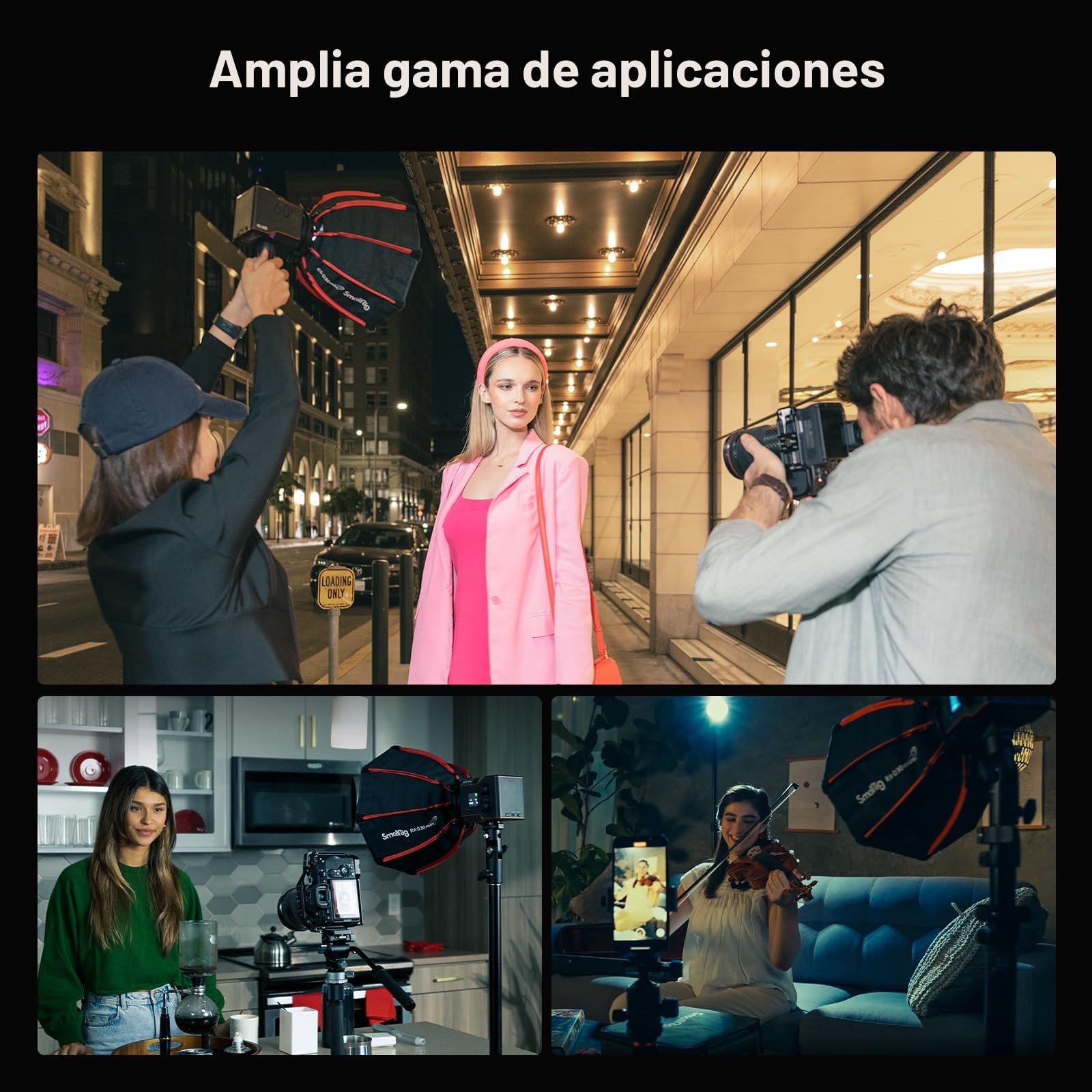 SMALLRIG Mini Softbox Parabólico RA-D30 29cm de Liberación Rápida, Compatible con Luz de Video LED SmallRig RC 60B COB - 4358