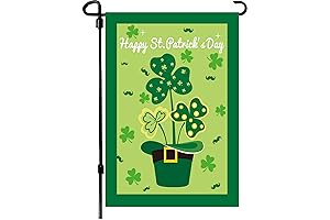 Akeydeco St Patrick's Day Garden Flag - Shamrock/Hat St Patrick's Festival Decorative...
