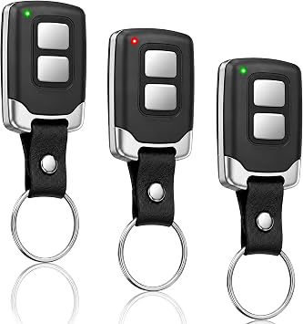 3-Pack Garage Door Opener Remote for LiftMaster Chamberlain Craftsman 1993+ | 2-button keychain remotes; easy setup; replace 893LM/893MAX/373LM/973LM; fit Yellow/Purple/Red-Orange/Green Learn Buttons.