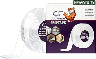 Double Sided Tape Heavy Duty Multipurpose Removable Traceless Mounting Adhesive Tape for Walls, Washable Reusable Strong Sticky Strips Gel Grip Tape(3 Meter)