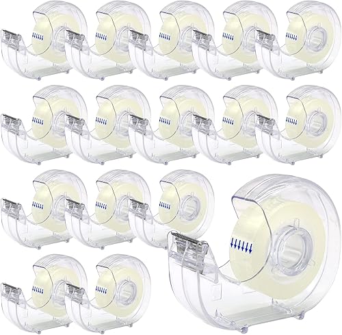 OWLKELA Cintas transparentes y dispensadores recargables paquete de 16 07 x 28 yardas por rollo repuestos de cinta transparente cinta de oficina con OWLKELA Cintas transparentes y dispensadores recargables paquete de 16 07 x 28 yardas por rollo repuestos de cinta transparente cinta de oficina con