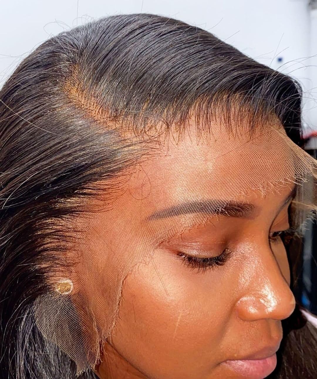 Invisible Melt Skin HD Swiss Lace Front 13x6 Virgin Human Hair Wigs, Natural Black Color Body Wave Style 180% Density Hair Pre Plucked Hailine with Baby Hair for Black Women 14inch