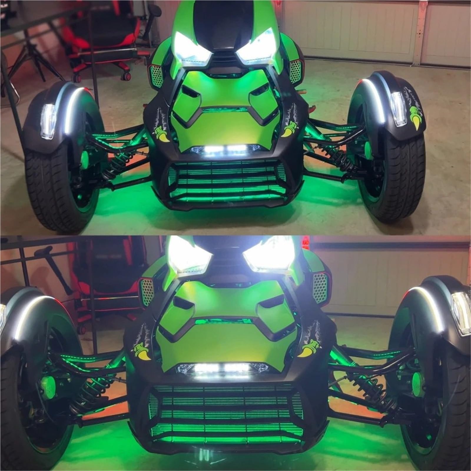 Kable napędowe Pasuje do Can-Am Ryker 600/900 /Sport Edition Przednie światła jazdy dziennej Signature White Zestaw pomocniczy DRL Motocyklowe kable napędowe