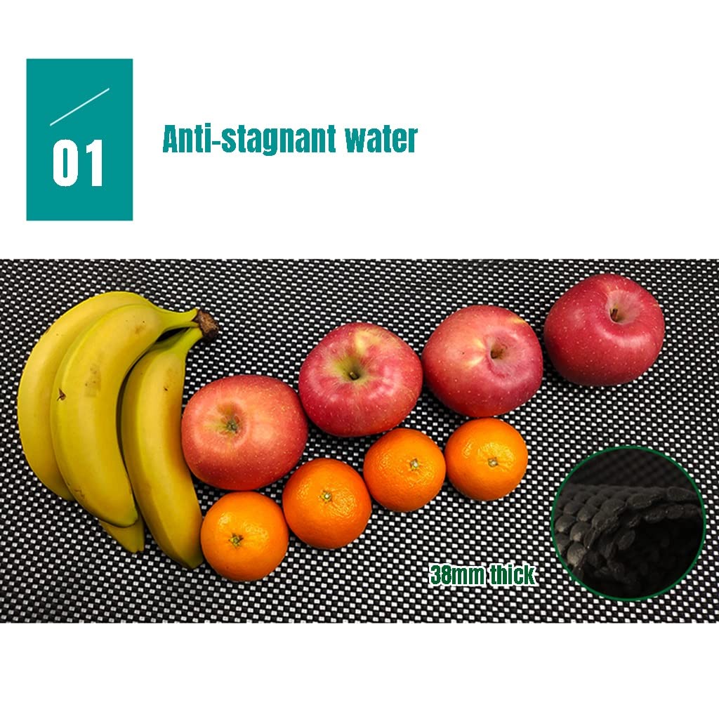 Nicht Klebend Regaleinlage Rutschhemmend Stark Küche Schublade Organisation Liner Waschbar Langlebig Crisper Liner für Obst- und Gemüseschubladen (Color : Black, Size : 0.8 * 2m)