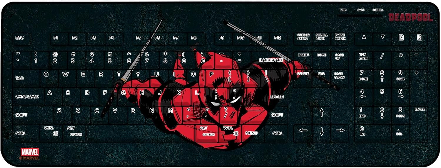 Marvel Deadpool Badge Wireless USB Keyboard