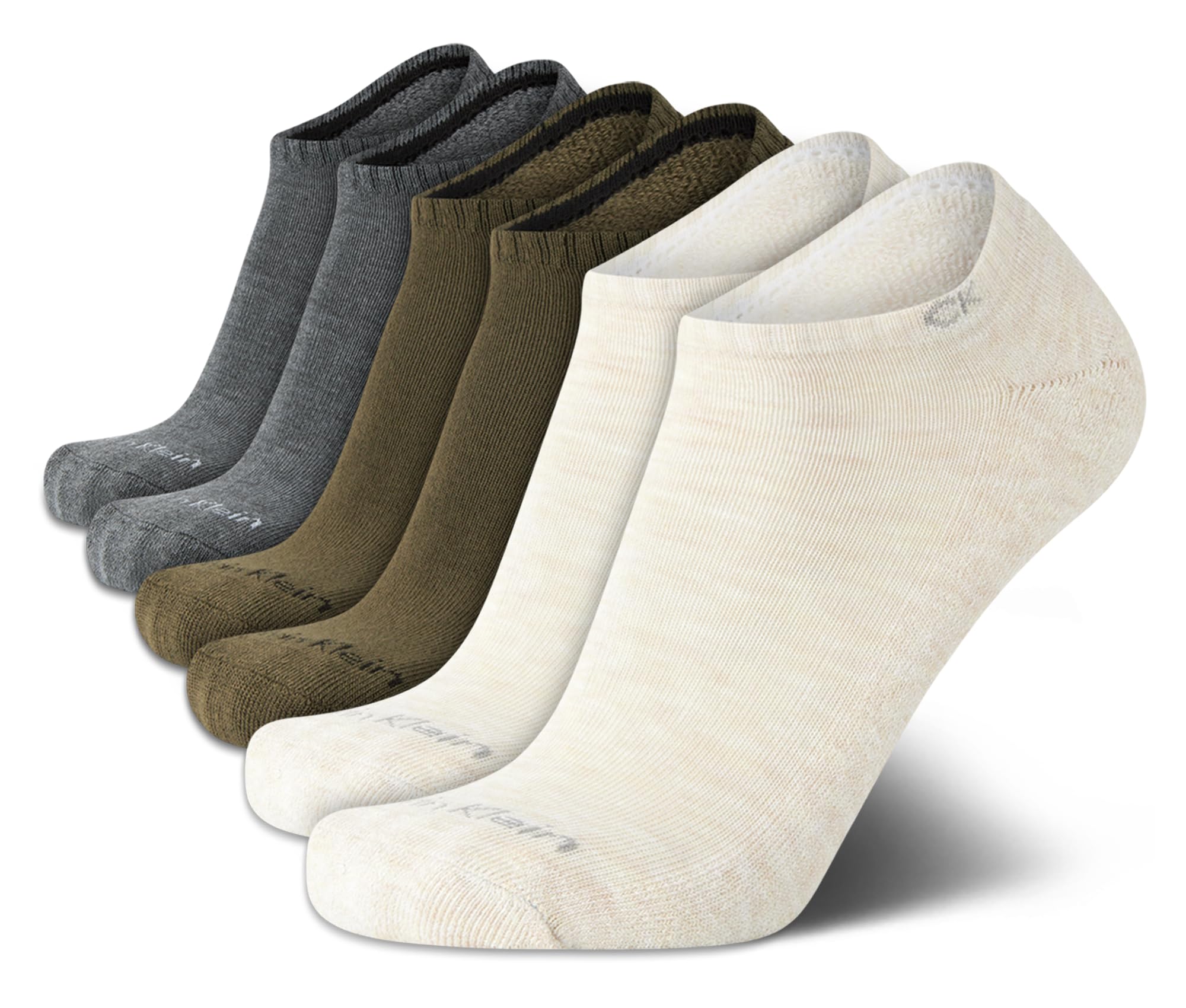 Calvin Klein Mens 6 Pack Soft Cushioned Athletic No Show Socks