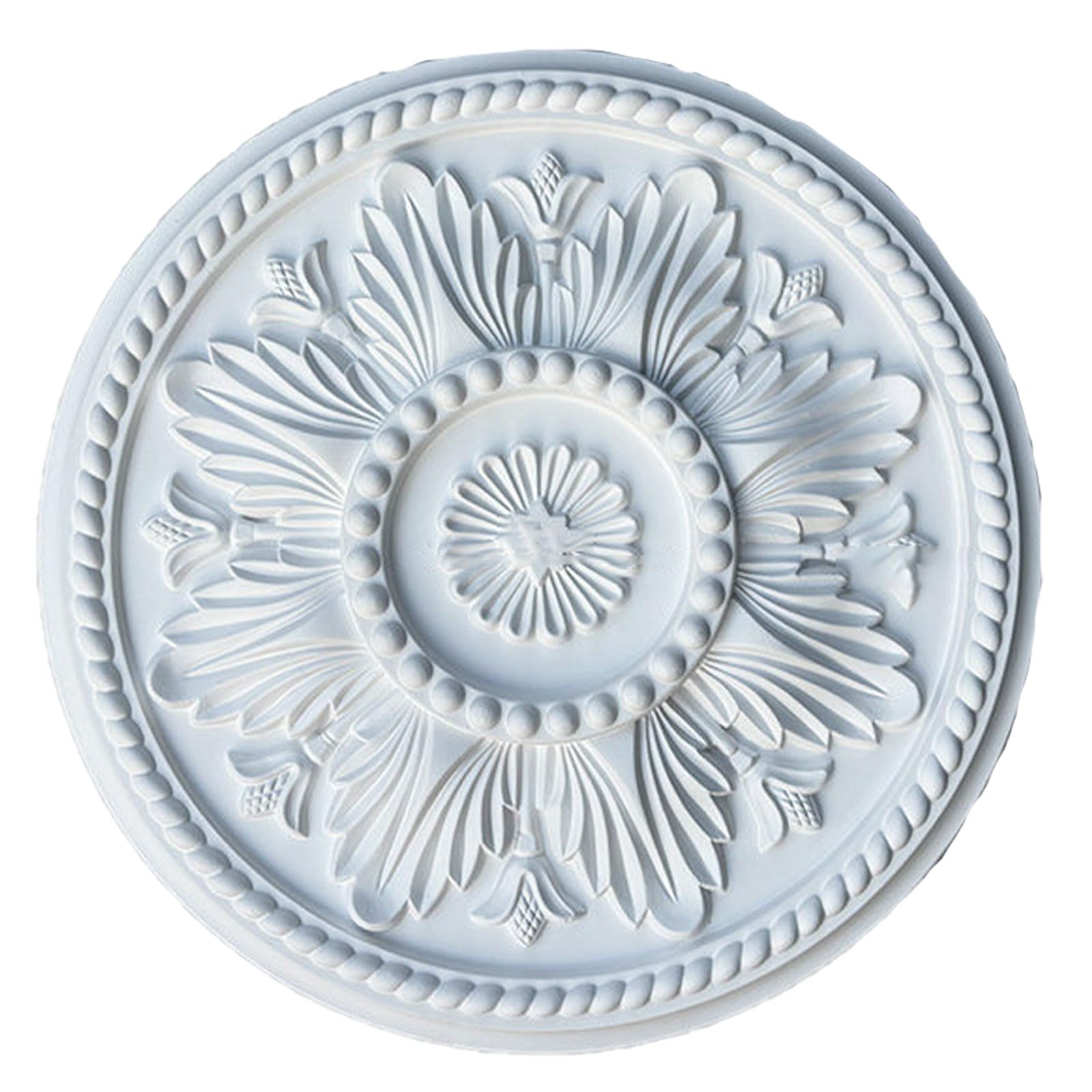 Foelanne White M Decorative White Pu Chandelier Ceiling Medallion 27-66Cm(,46Cm)