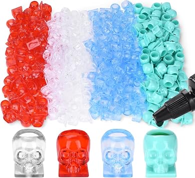 200PCS Tattoo Ink Cups with Stable Base Skull Disposable Tattoo Ink Cup Tattoo Pigment Cup Container Tattoo Kit Tattoo Supplies