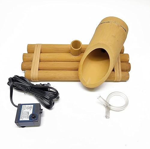 Miniatura 10 de Lifegard Aquatics Kit de fuentes de bambú con bomba, tubo, soporte para plantas, kits eléctricos completos con cable para uso en interiores