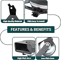 Vista 4 de MITZONE Conjunto de bocina con soporte compatible con Ford F-150 2009-2014 Reemplazar 9L3Z-13832-A