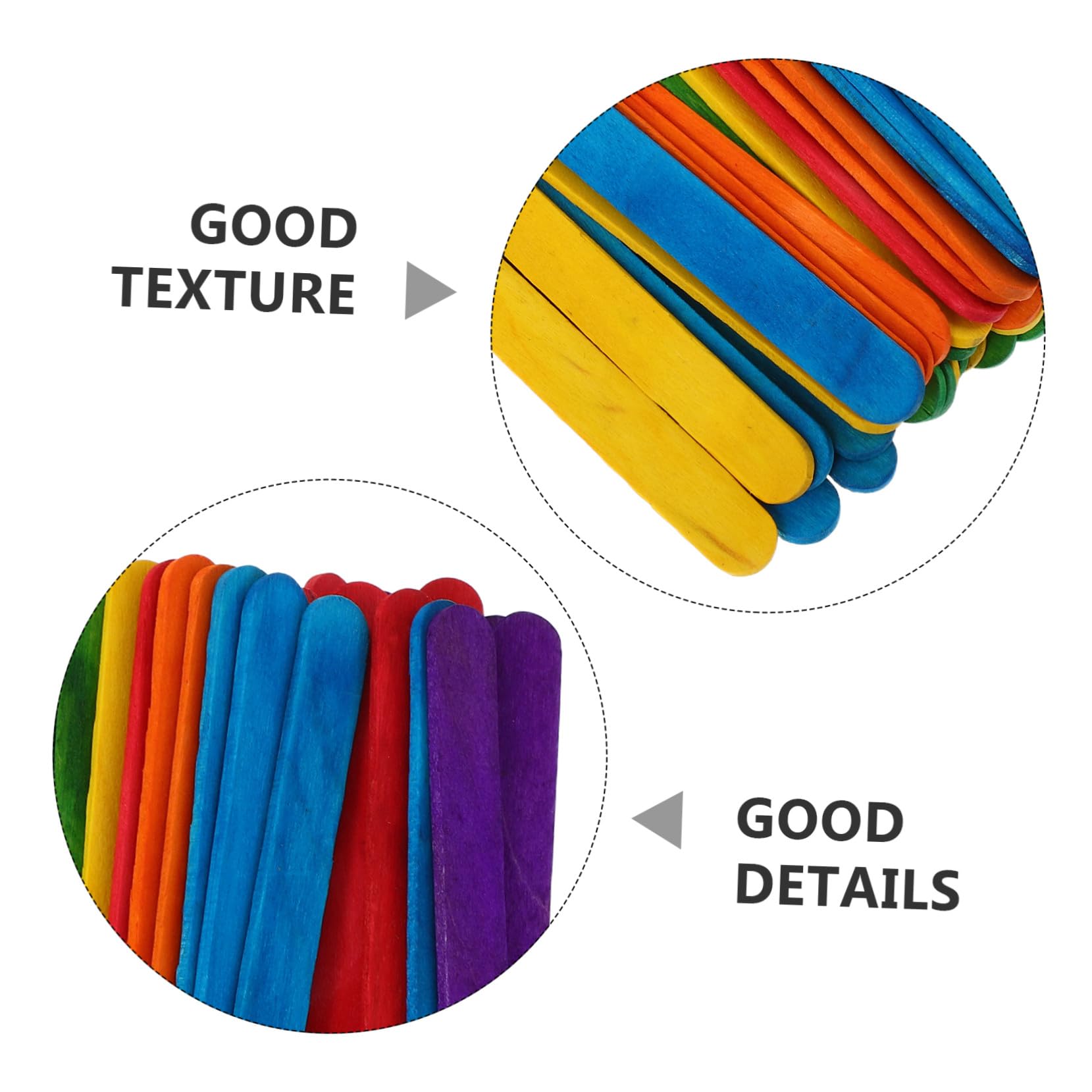 Tofficu 500 Palitos de Madera para Manualidades, Materiales de Arte Aula, 114x10x2 Mm, Reutilizables, Seguros para Niños