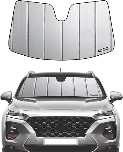 Pigenius Parasol para parabrisas para Hyundai Santa Fe 2019-2023 (solo 5 pasajeros, no es compatible con Santa Fe XL), protección solar interior
