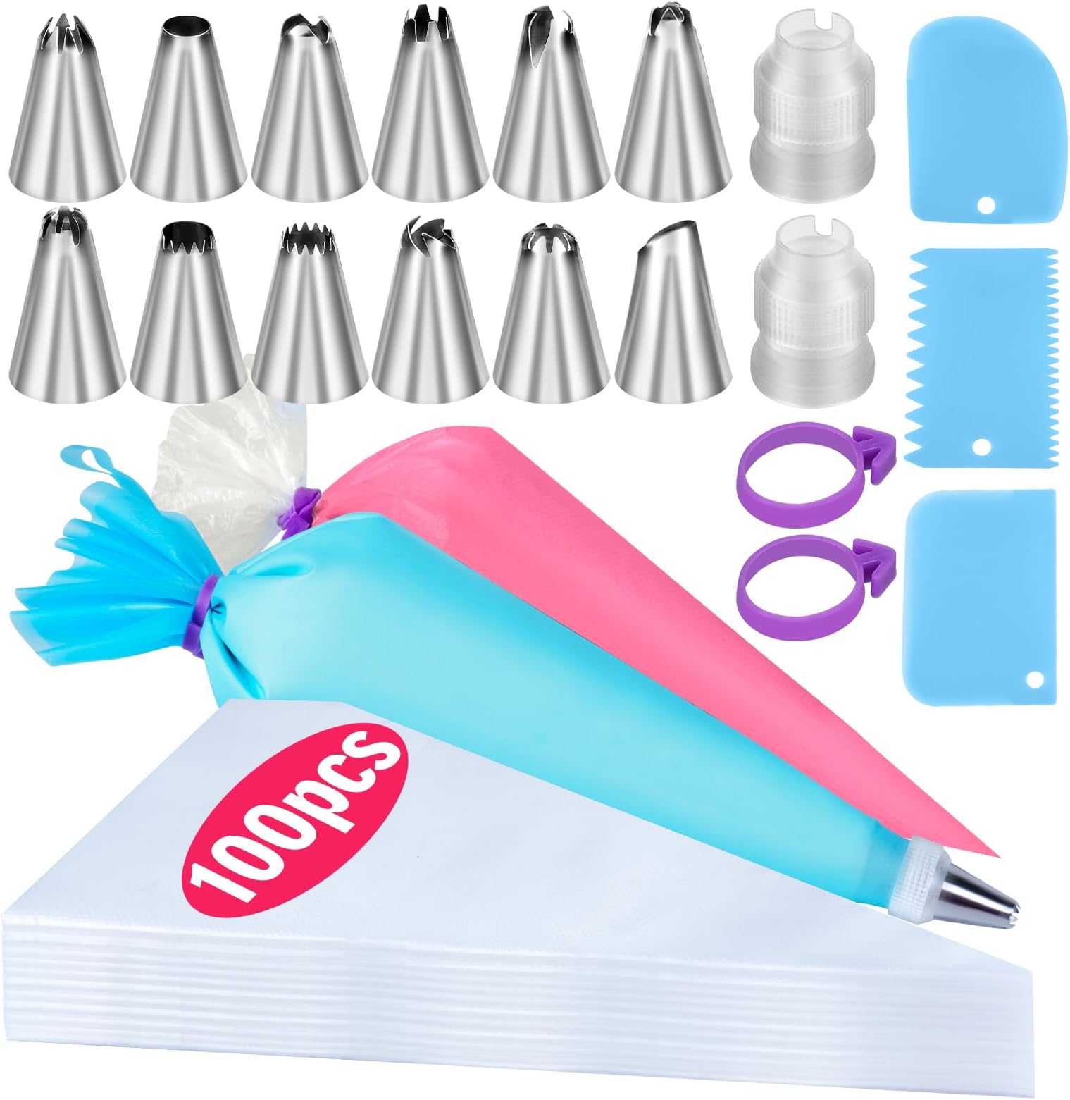 firstake Piping Bags Disposable 14 Inch 100pcs Piping