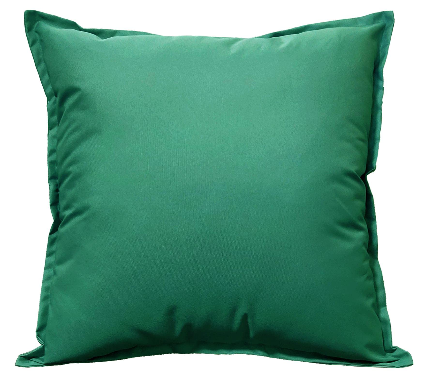 POSHLIVING 18"x 18" Dark Green Outdoor WATERPROOF FILLED Cushions Garden Furniture Scatter PAD (45 x 45 cm) (Dark Green)
