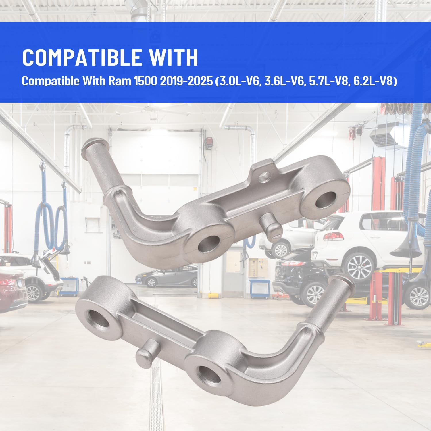 68395841AA 68275662AB Exhaust Muffler Support Bracket Assembly Pair Compatible with Ram 1500 2019-2025 5.7L 6.2L, Left & Right Exhaust Hanger Replacement