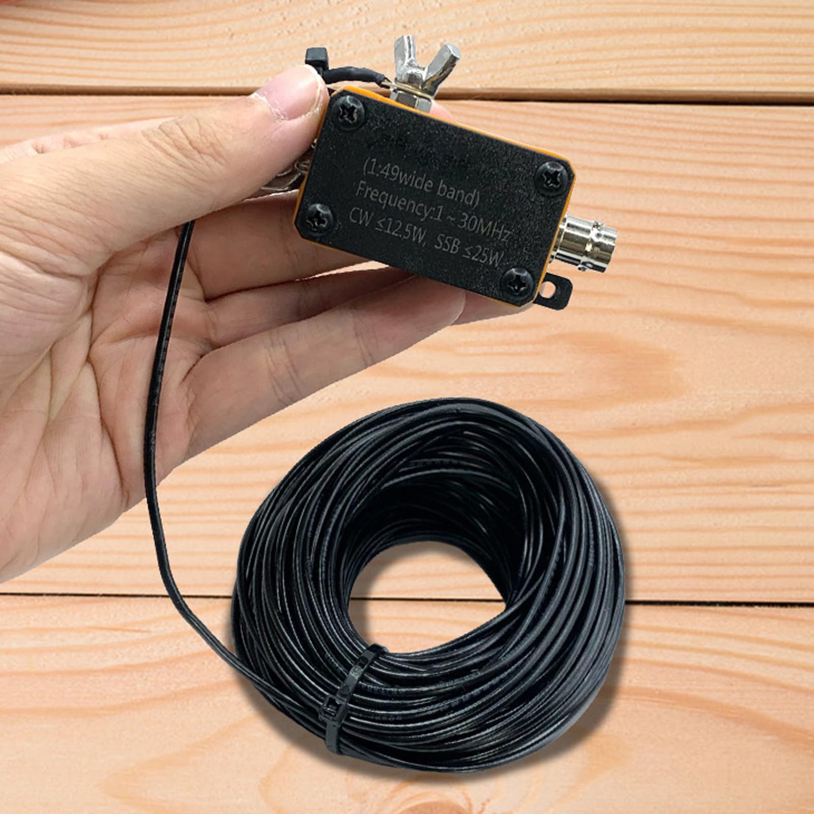 Cuifati Anteny Półfalowe z końcówką zasilaną, 1:49 Balun CW SSB HF Anteny Krótkofalowe, Przenośna Krótka Antena Radiowa do Radia, Szerokopasmowe 1–30 MHz